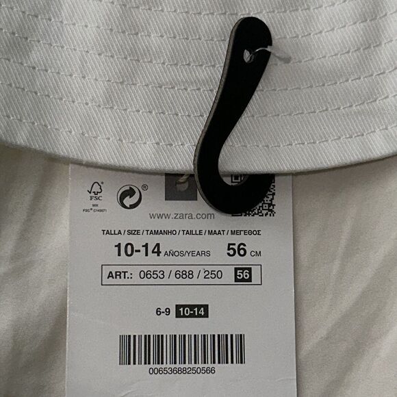 ZARA Kids | White | DENIM BUCKET HAT - Picture 2 of 3